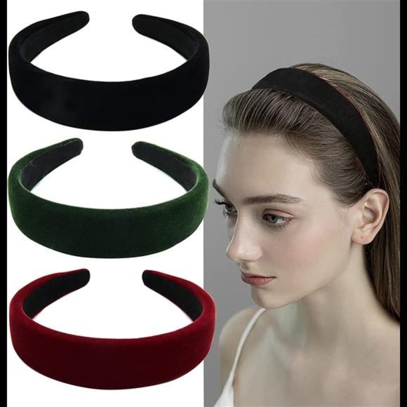 3 Pcs hair bands black headband comfy cute beauty main image 6